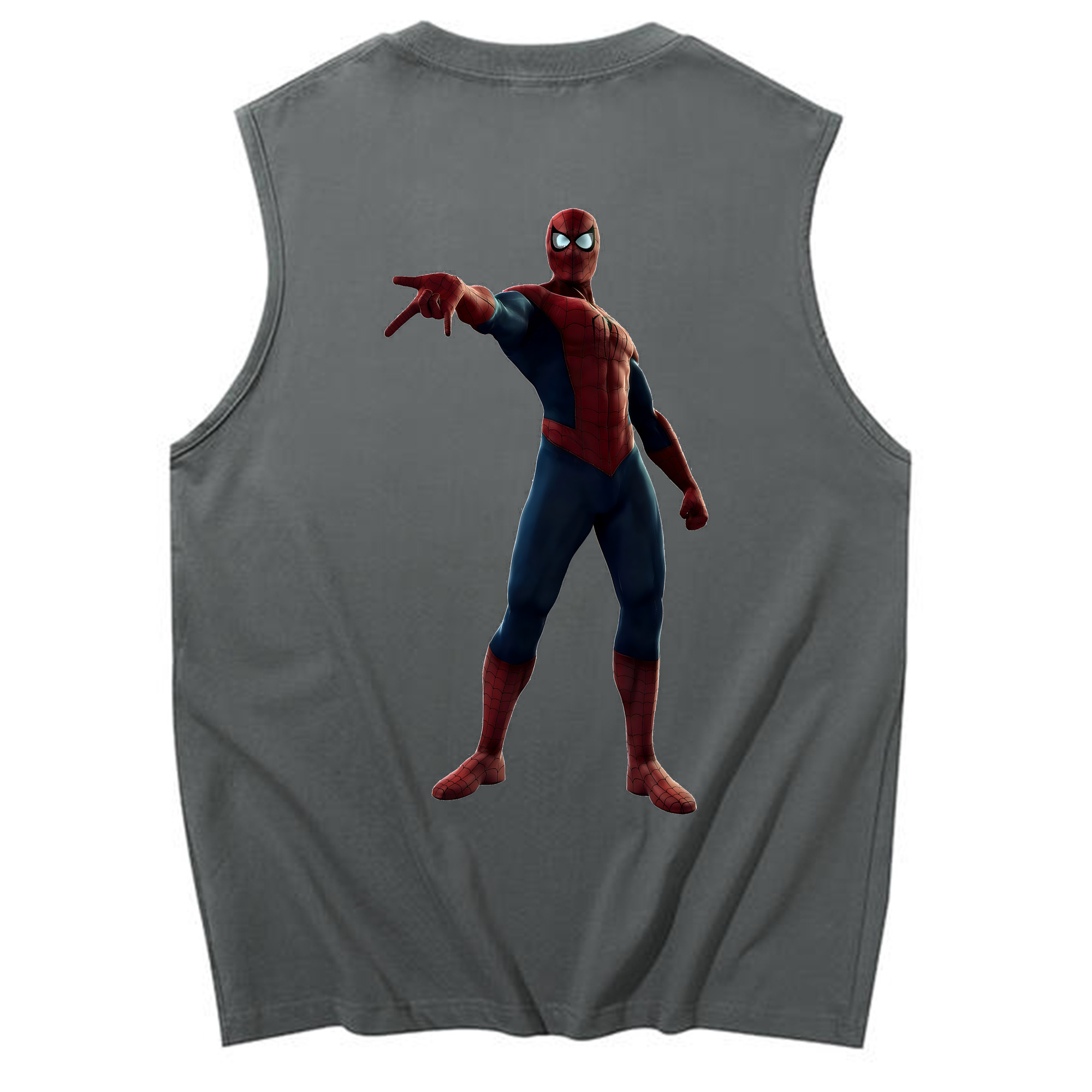 （画像用） Spider Man スパイダーマン コットン100％タンクトップ（背面プリント）